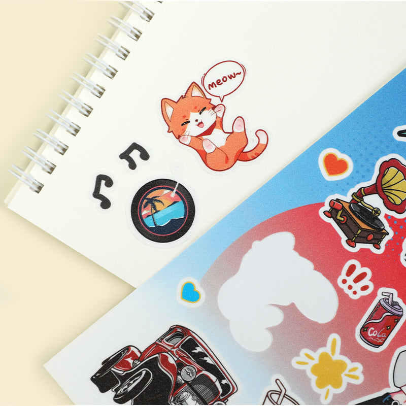 Feuilles d’autocollants kiss cut personnalisées (Tailles de papier ISO)