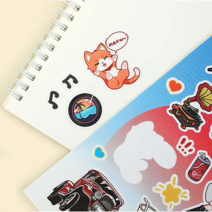 Feuilles d’autocollants kiss cut personnalisées (Tailles de papier ISO)