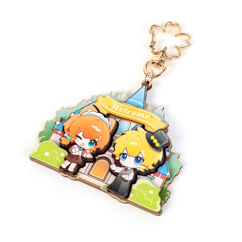 Custom Layered Wood Keychain