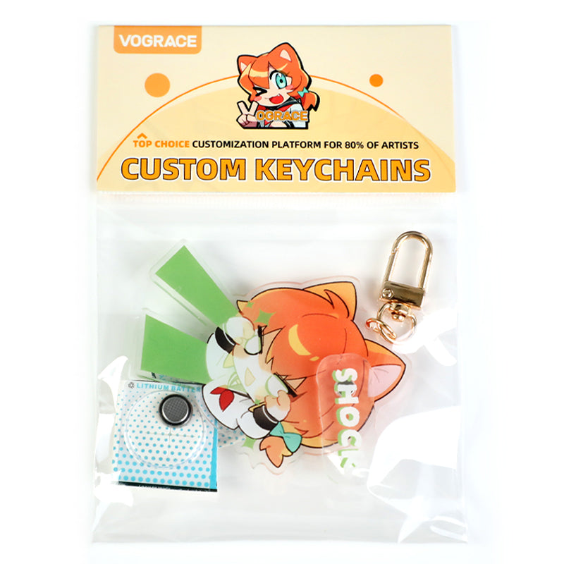 Custom Light Up Magnetic Keychains