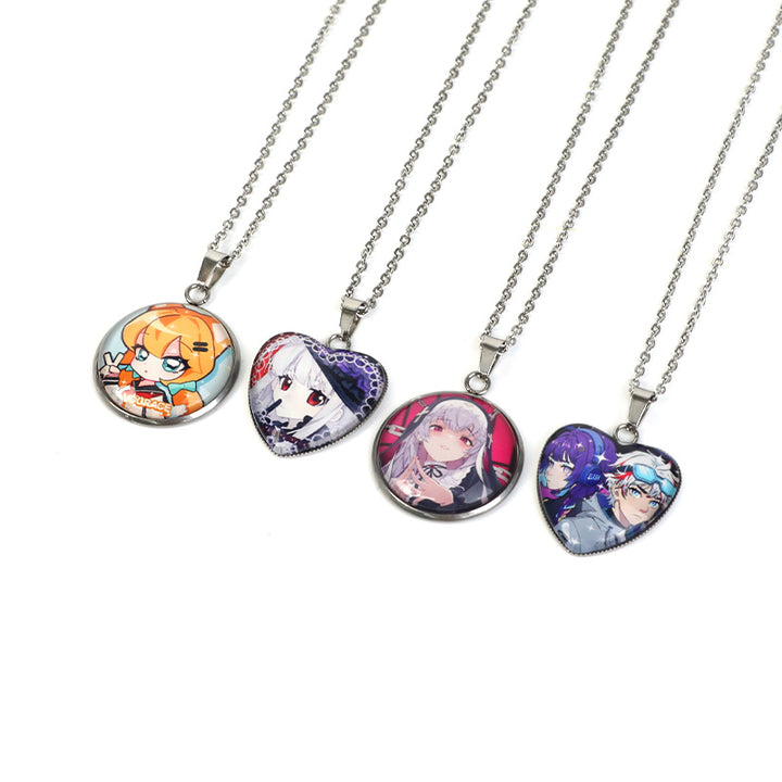 Custom Metal Cabochon Pendant Necklaces
