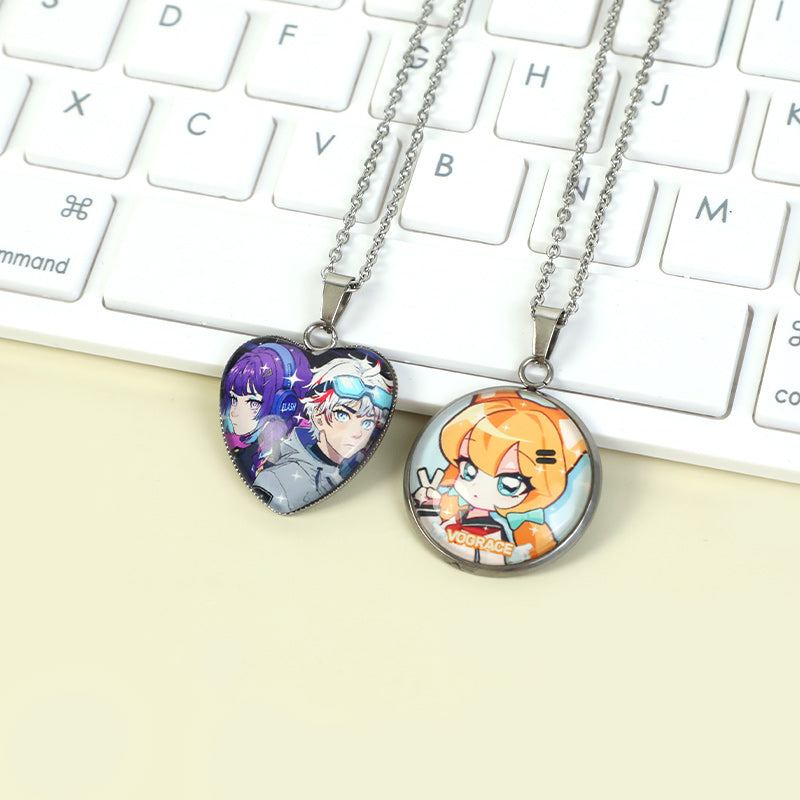 Custom Metal Cabochon Pendant Necklaces