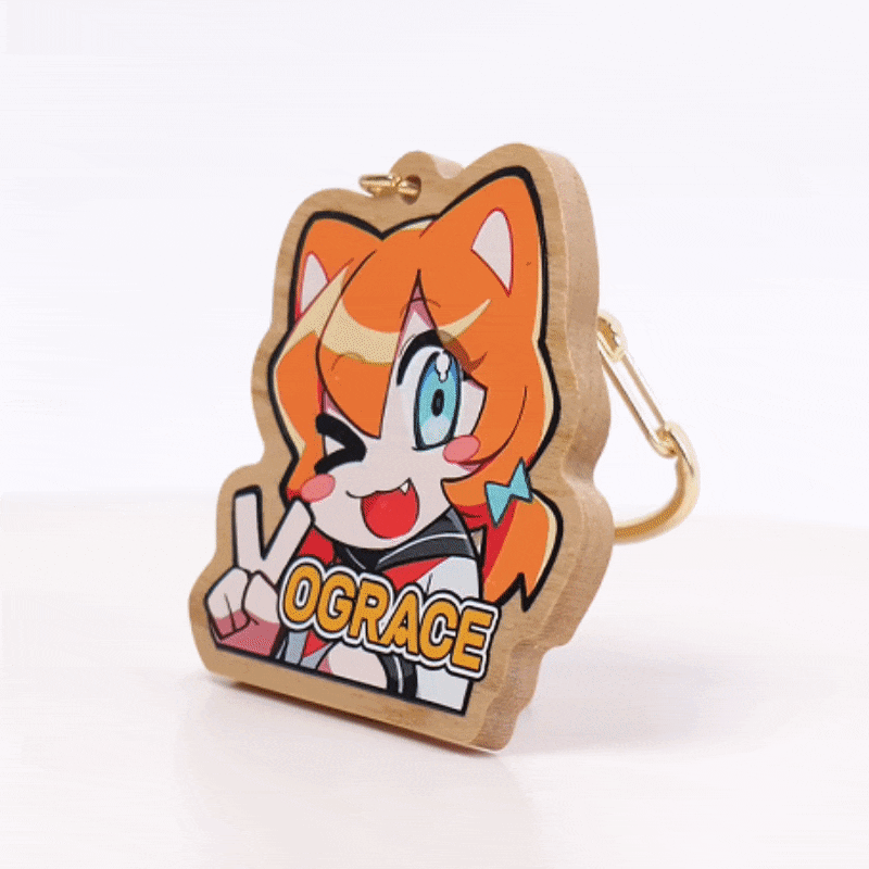 Porte-clés en bois naturel personnalisés 