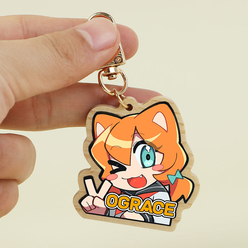 Porte-clés en bois naturel personnalisés 