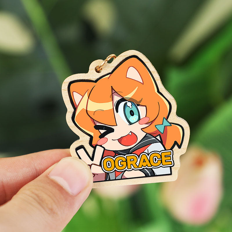 Porte-clés en bois naturel personnalisés 