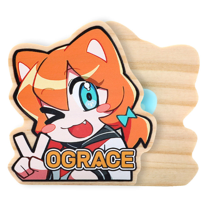 Badges en bois naturel personnalisés 