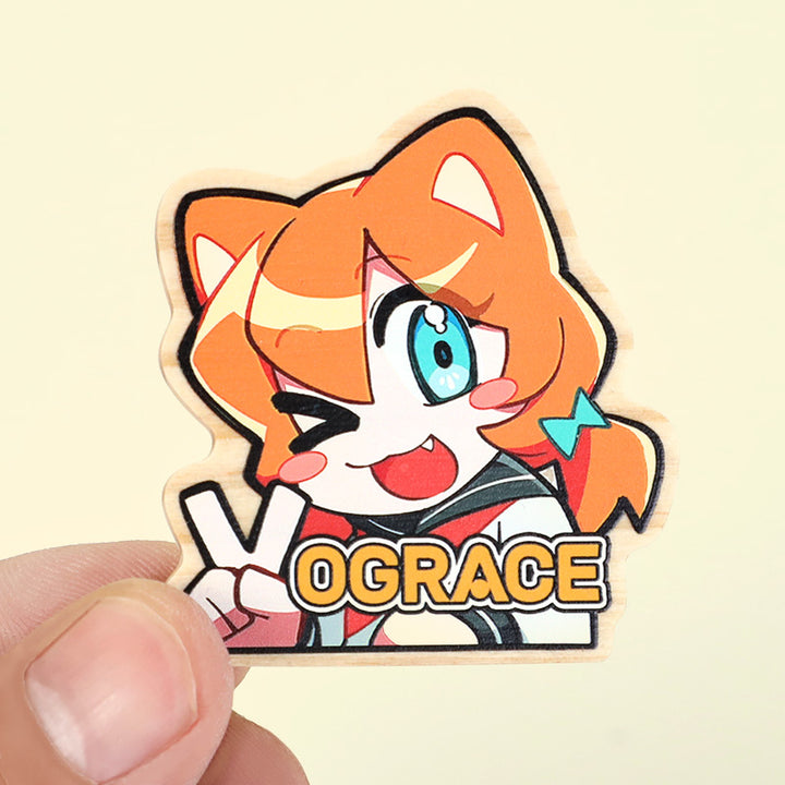 Badges en bois naturel personnalisés 