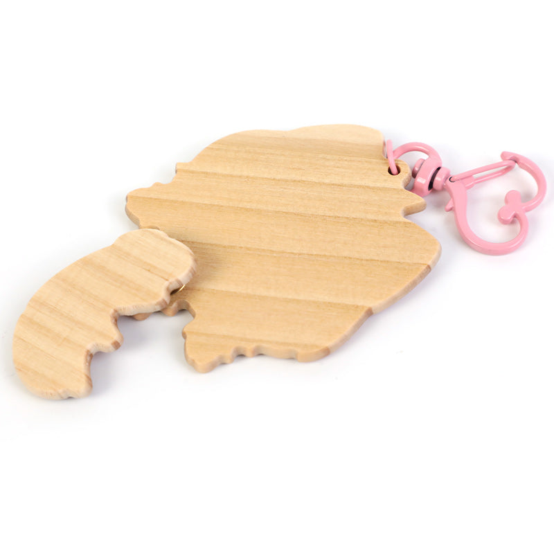 Custom Nature Wooden Spinning Keychains