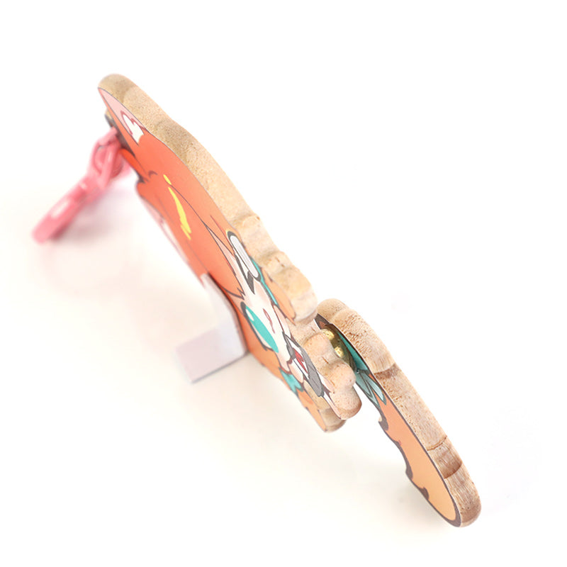 Custom Nature Wooden Spinning Keychains