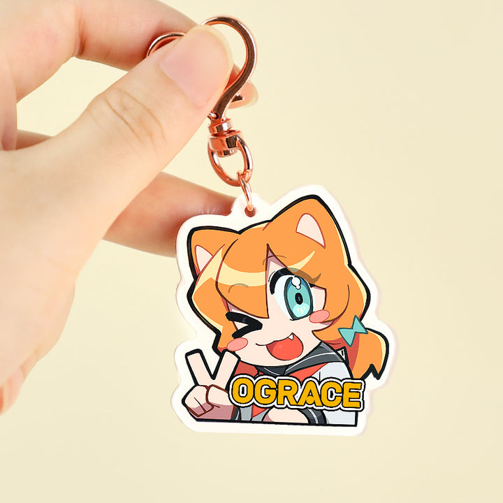 Individuell undurchsichtiger Acryl-Schlüsselanhänger