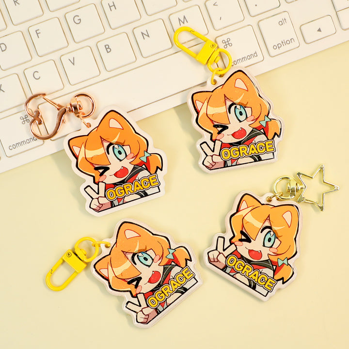 Individuell undurchsichtiger Acryl-Schlüsselanhänger