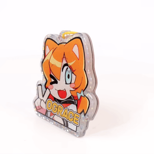 不透明ホログラムアクリルキーホルダー