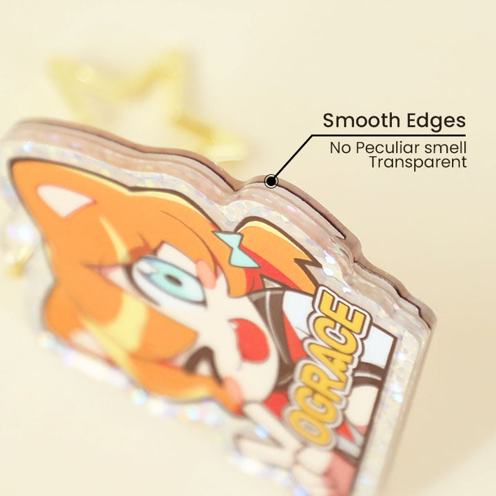 Porte-clés acrylique holographique opaque personnalisés