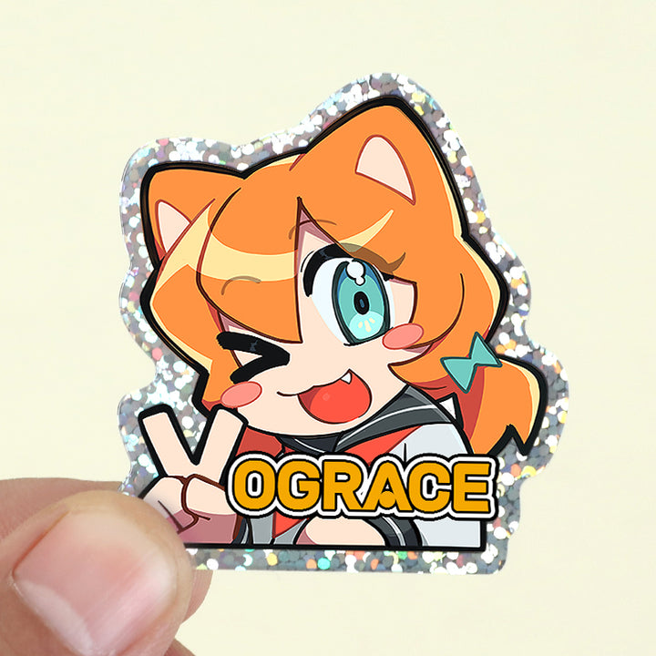 Épingles acryliques holographiques opaques personnalisées