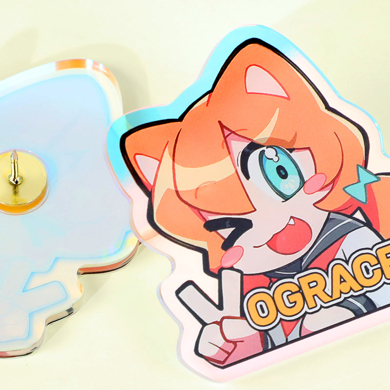 Pins acrylique arc-en-ciel personnalisées