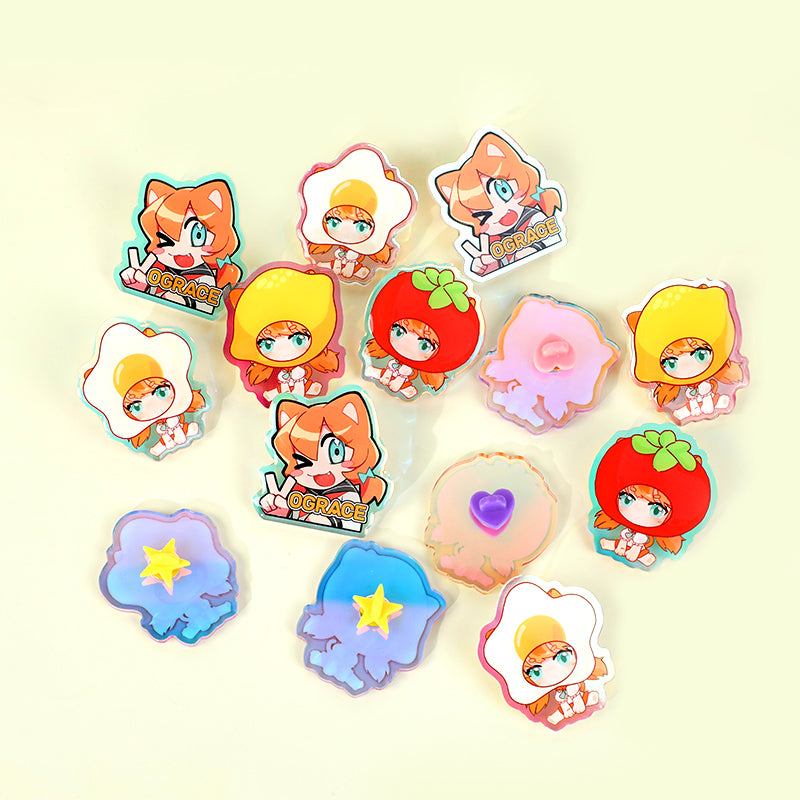 Pins acrylique arc-en-ciel personnalisées