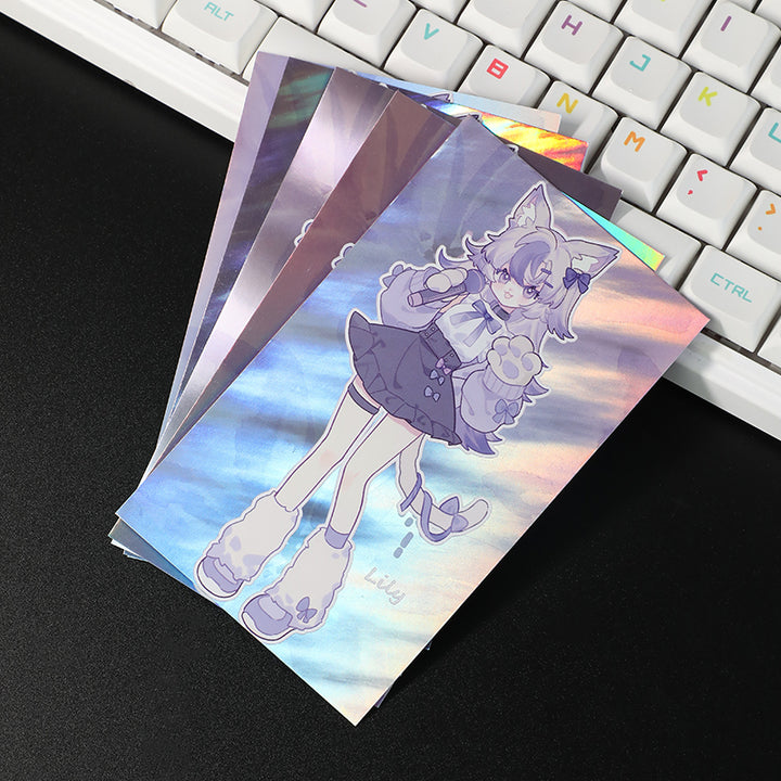 Cartes de remerciement holographiques avec impression en relief personnalisée Impression de cartes postales 