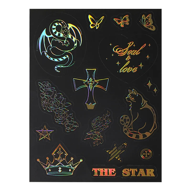 Custom Raised Foil Printing Sticker Sheet