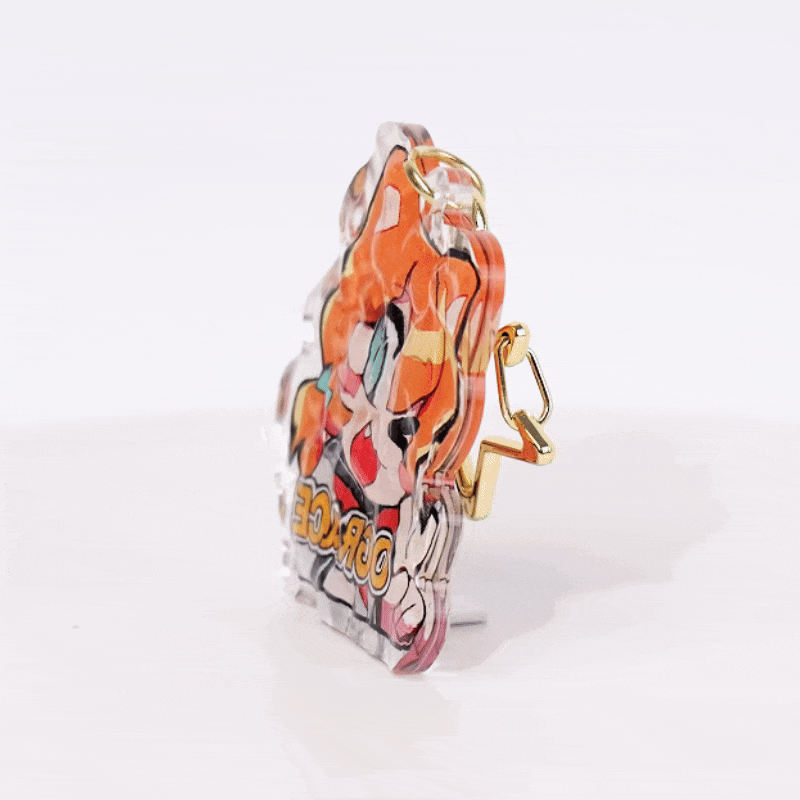 Porte-clés en acrylique à vagues personnalisées 