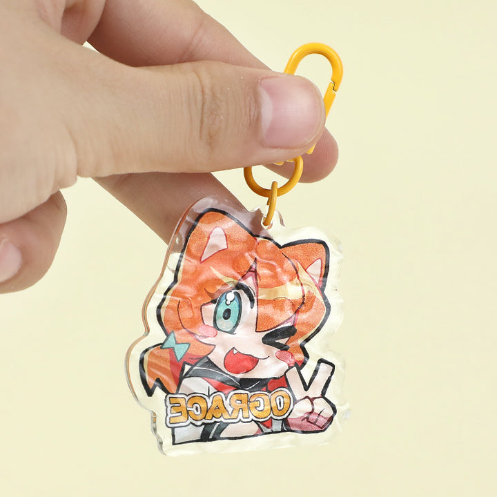 Porte-clés en acrylique à vagues personnalisées 