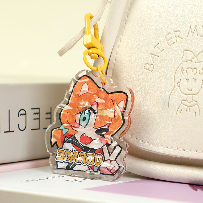 Porte-clés en acrylique à vagues personnalisées 