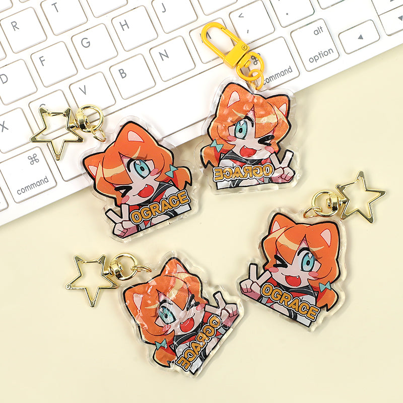 Porte-clés en acrylique à vagues personnalisées 