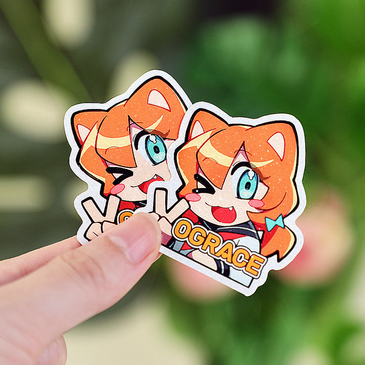 Autocollants givrés effet sable pailleté personnalisés