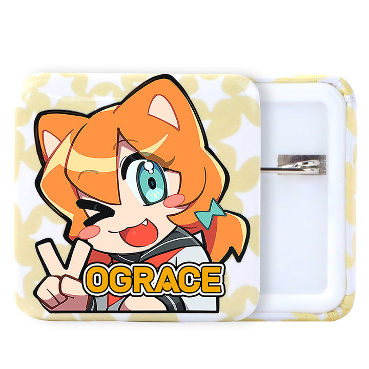 Individuell quadratische Button Pins