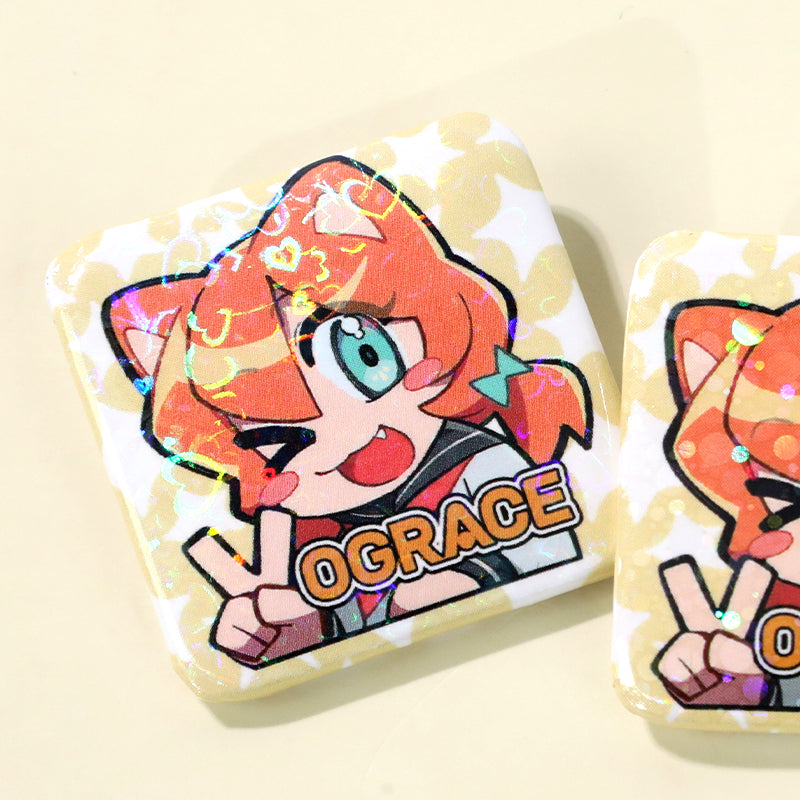 Individuell quadratische Button Pins