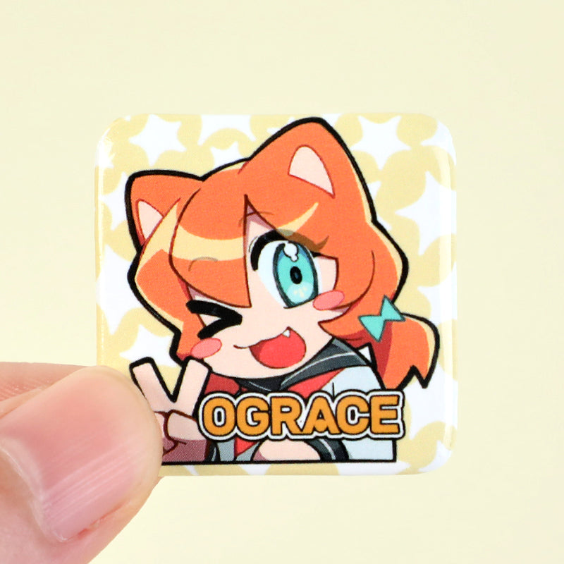 Individuell quadratische Button Pins