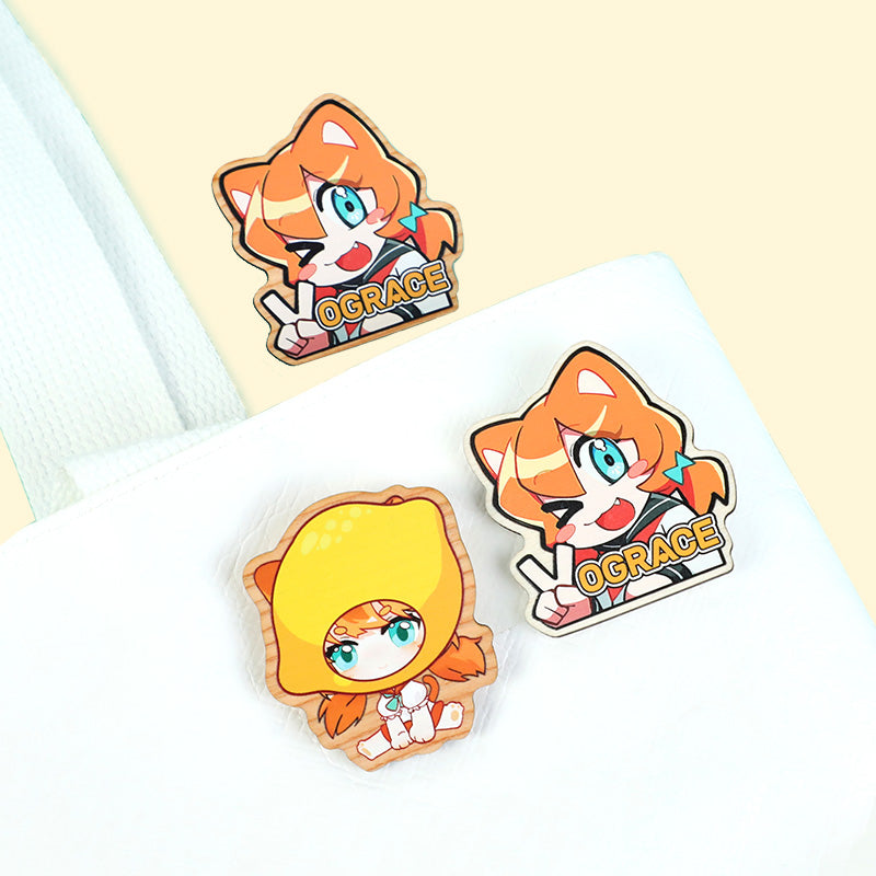 Badges en bois synthétique personnalisés