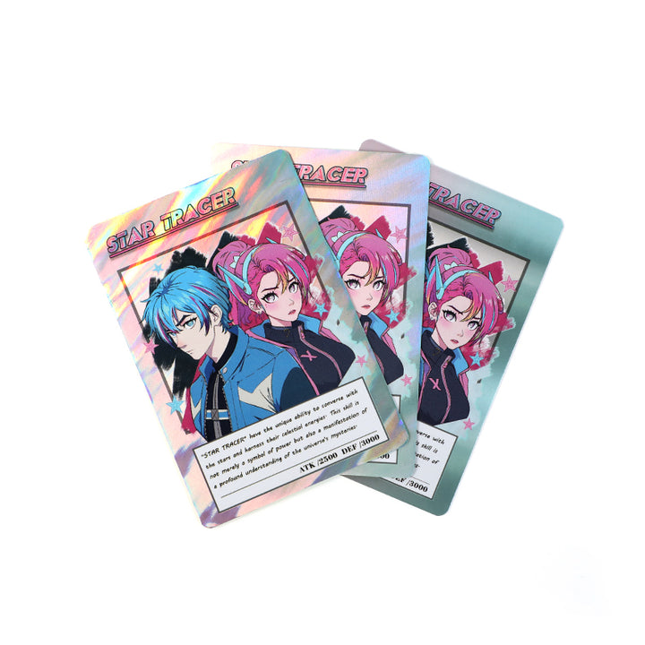 Cartes de trading holographiques personnalisées, cartes de jeu TCG d'artiste personnalisées 