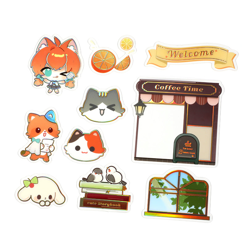Custom Transparent Raised Foil Sticker Sheet
