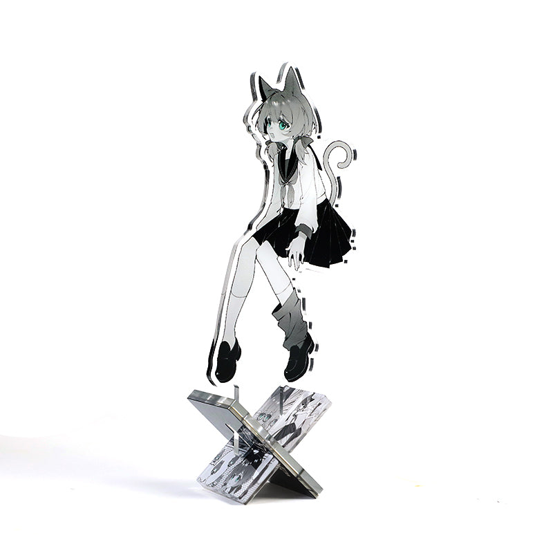 Custom X-Shaped Clear Acrylic Standees