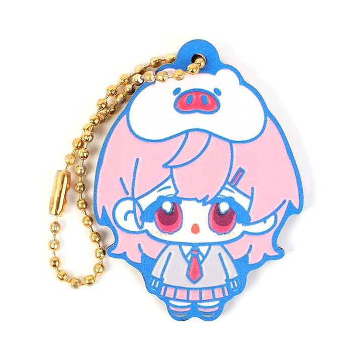 Custom Synthetic Wooden Soft Rubble Keychains