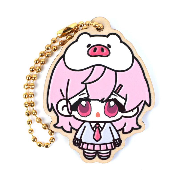 Custom Synthetic Wooden Soft Rubble Keychains