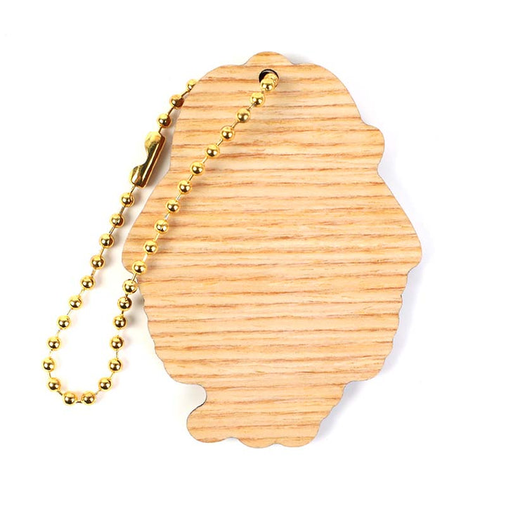Custom Synthetic Wooden Soft Rubble Keychains